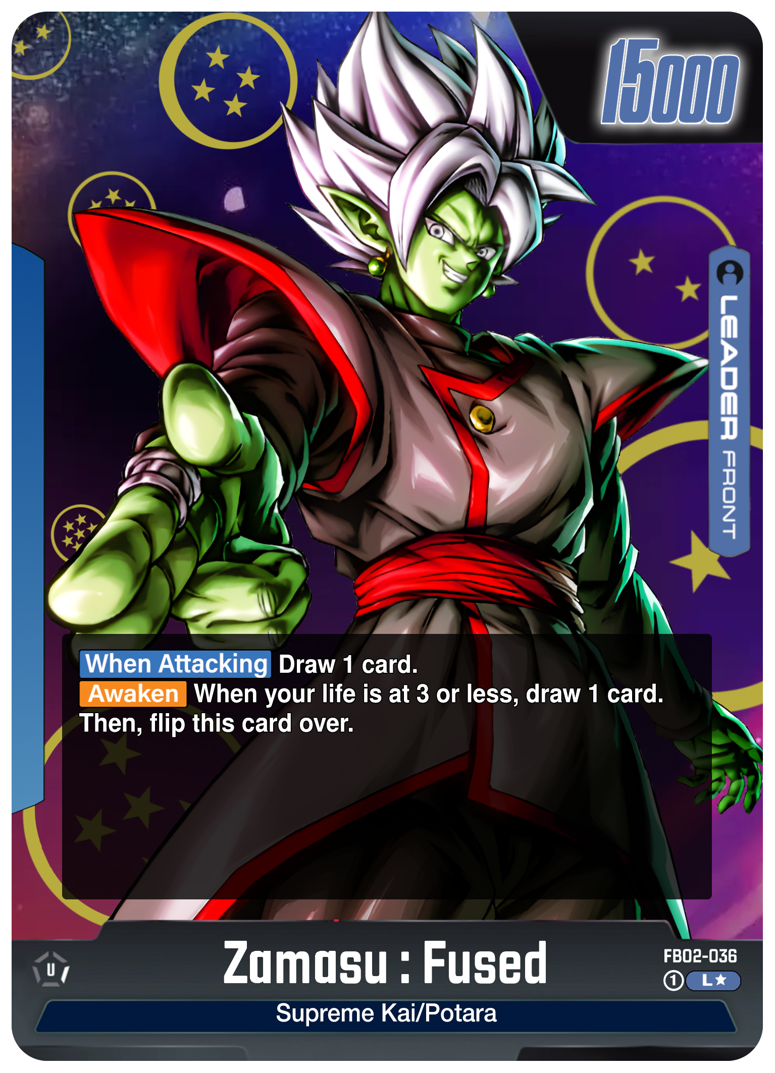 FB02-036 Custom Art Leader - Zamasu