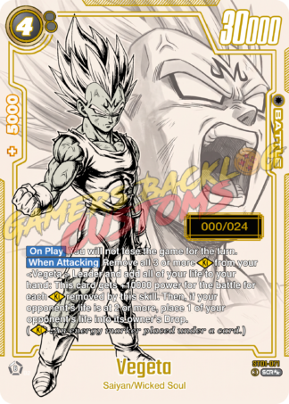 ST01-071 Custom Secret Rare - Vegeta [Pre-order]
